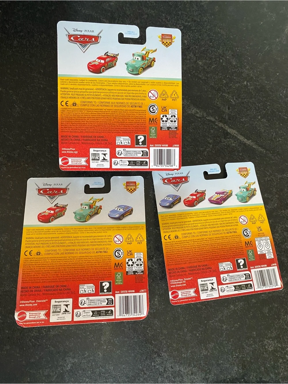 New! Disney Pixar Cars Race To Celebrate Set Of 3